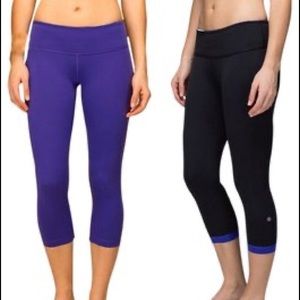 Size 10 Lululemon Leggings Reversible (Cropped)
